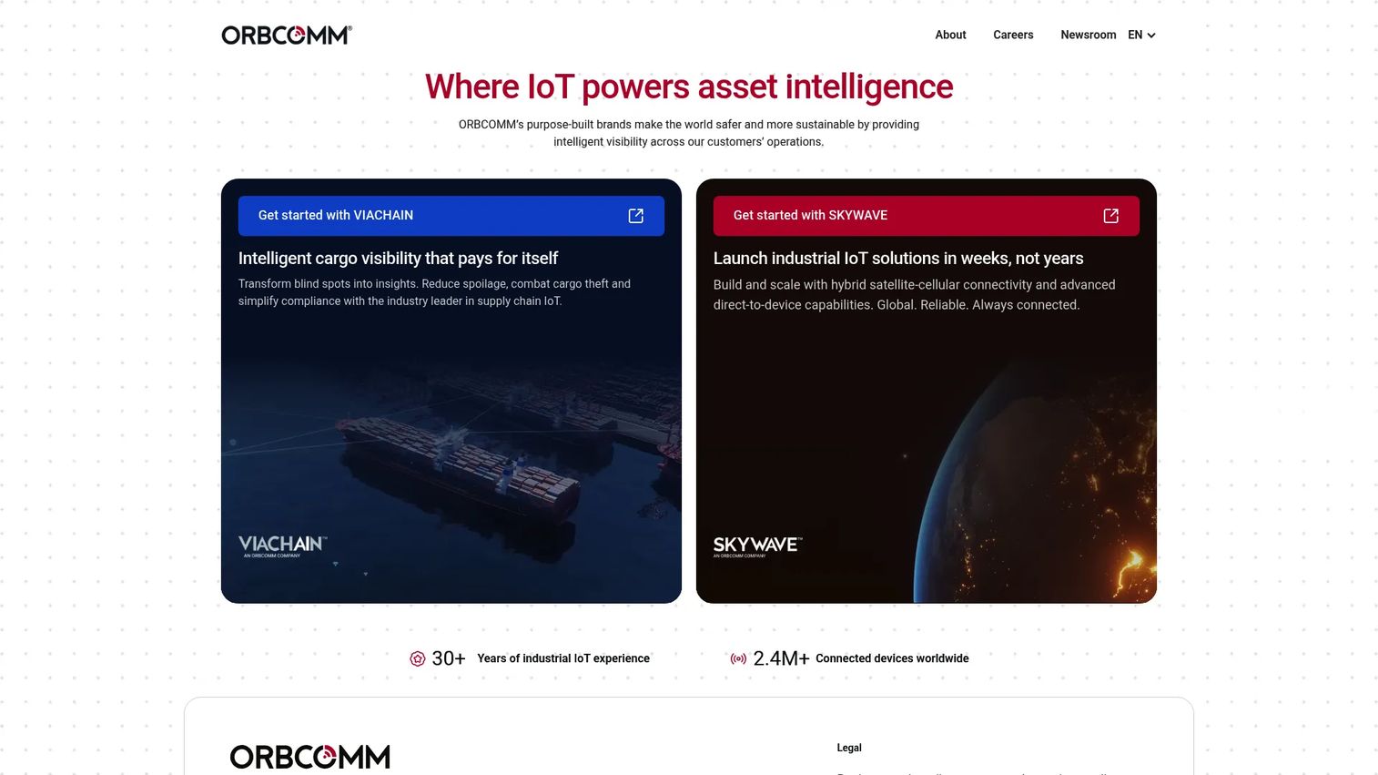 ORBCOMM vessel tracking dashboard for maritime fleet monitoring