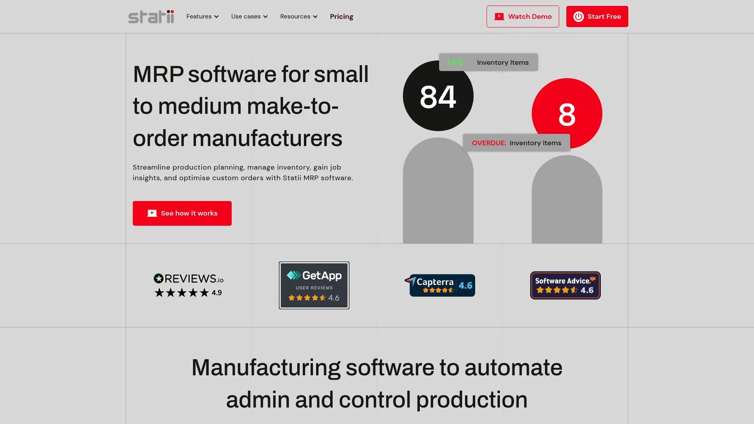 Statii homepage screenshot
