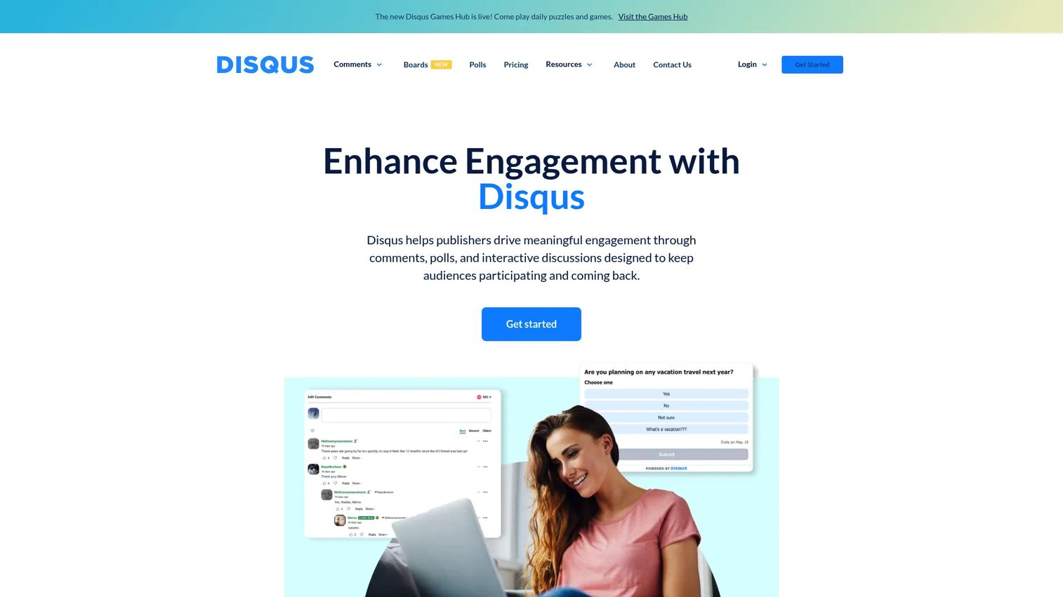 Disqus homepage screenshot