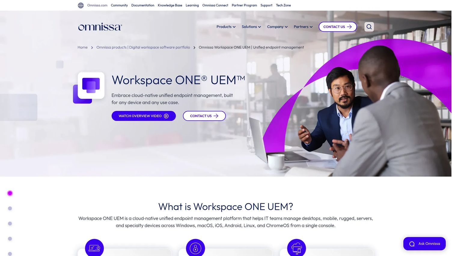 Omnissa Workspace ONE UEM console for enterprise mobile app management