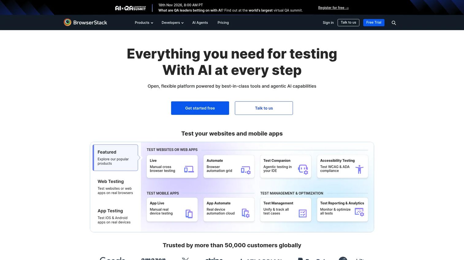 BrowserStack real device cloud for mobile app testing