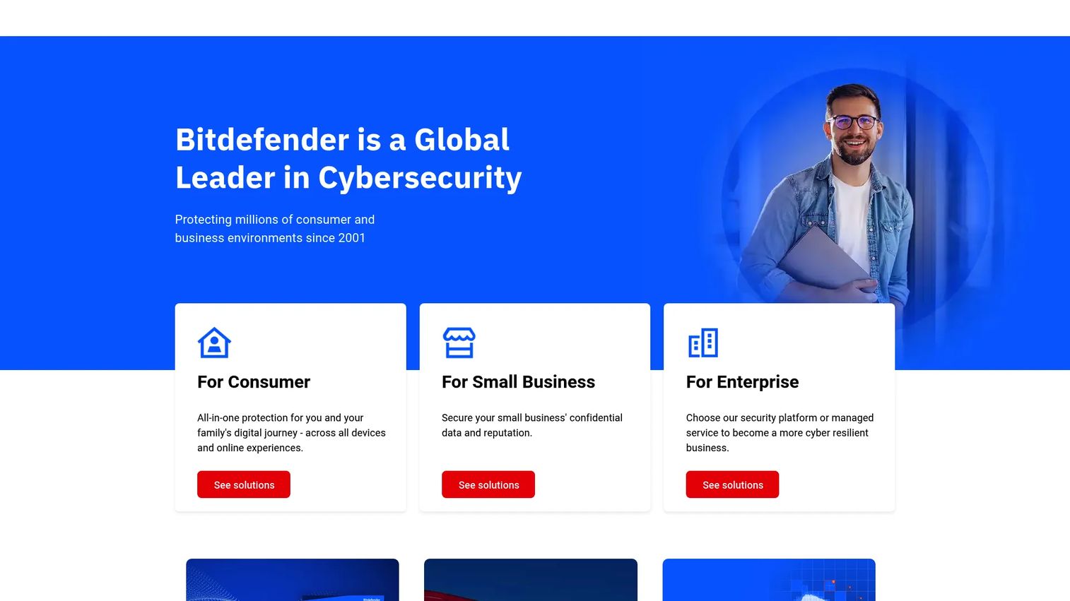 Bitdefender endpoint security dashboard for business devices