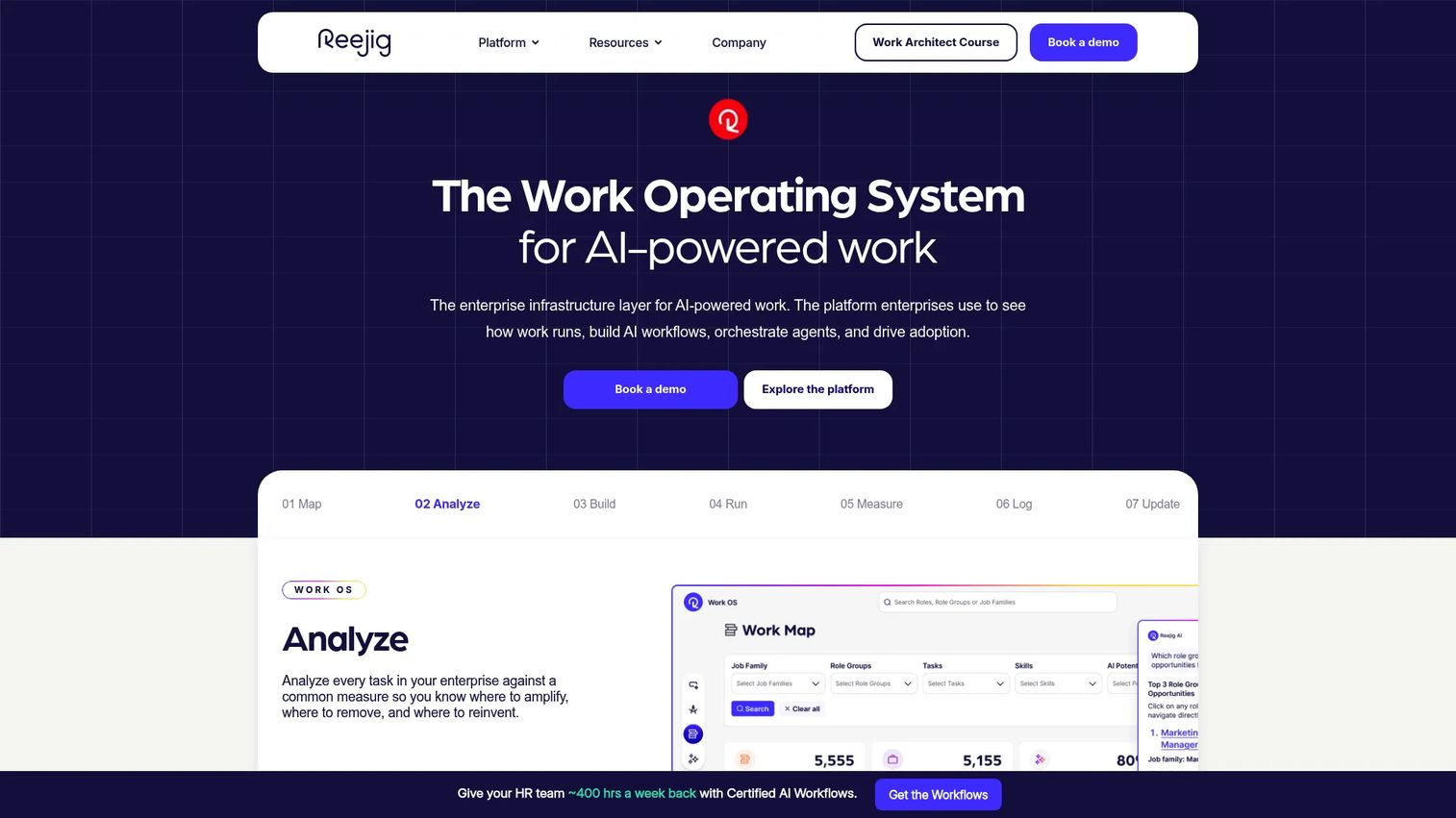 Reejig homepage screenshot