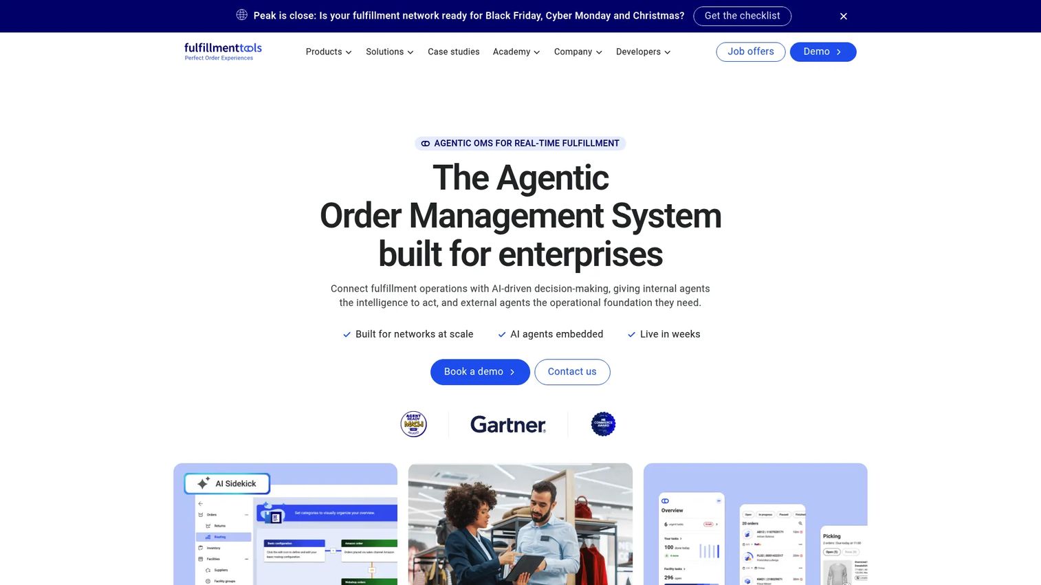 fulfillmenttools homepage screenshot