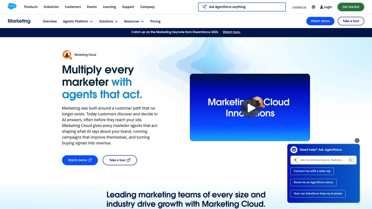 Salesforce Marketing Cloud campaign dashboard
