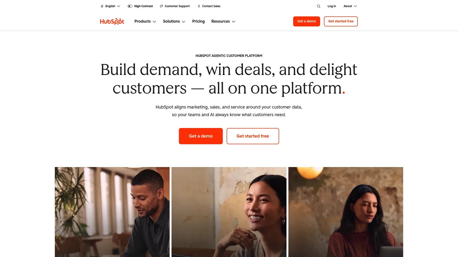 HubSpot CRM interface showing a financial-services contact record and sales pipeline