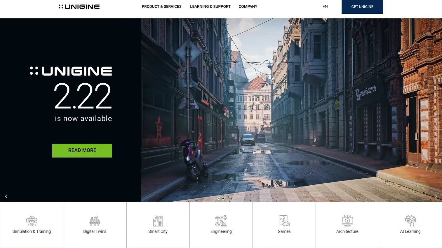 UNIGINE real-time 3D simulation environment
