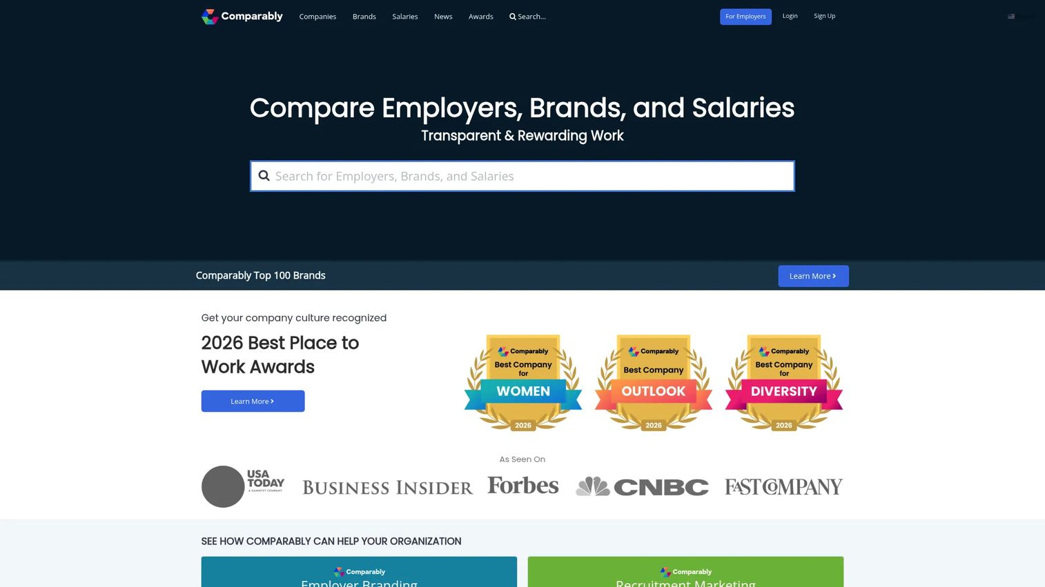 Comparably workplace culture and employer branding platform