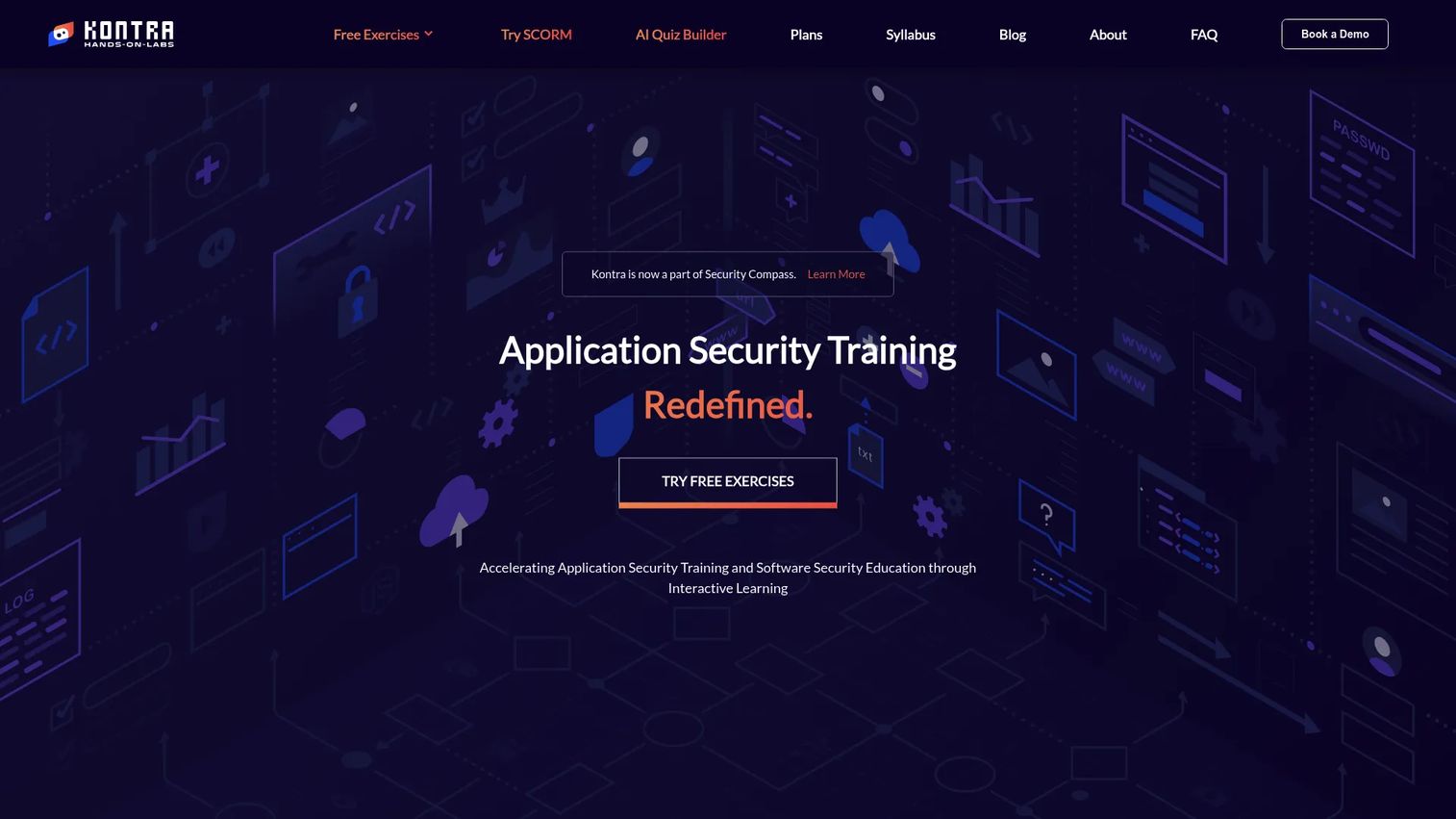 Kontra interactive application security training lesson for developers