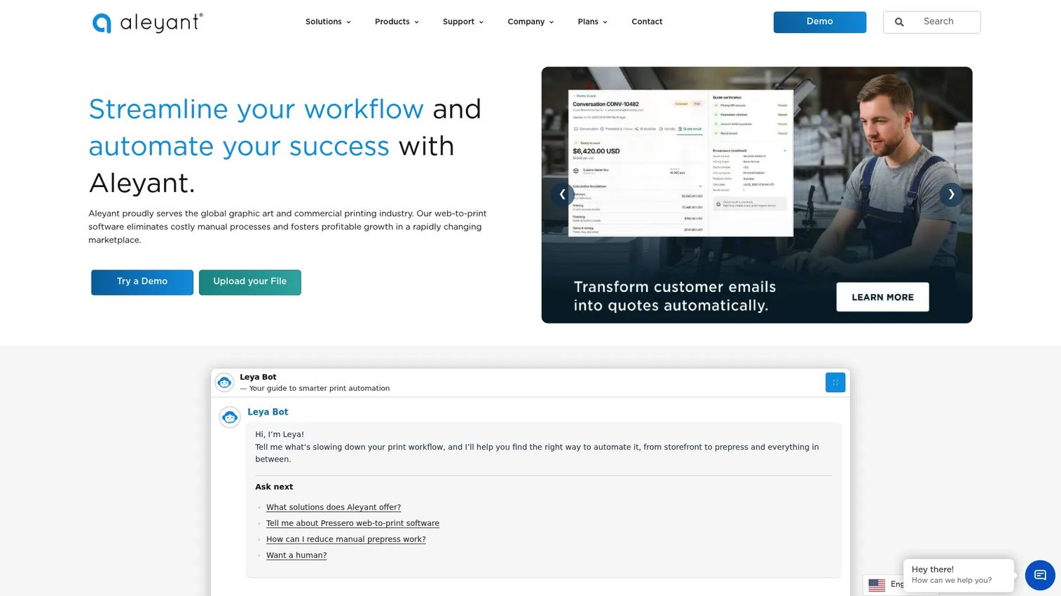 Aleyant Pressero B2B print storefront for corporate ordering and fulfillment