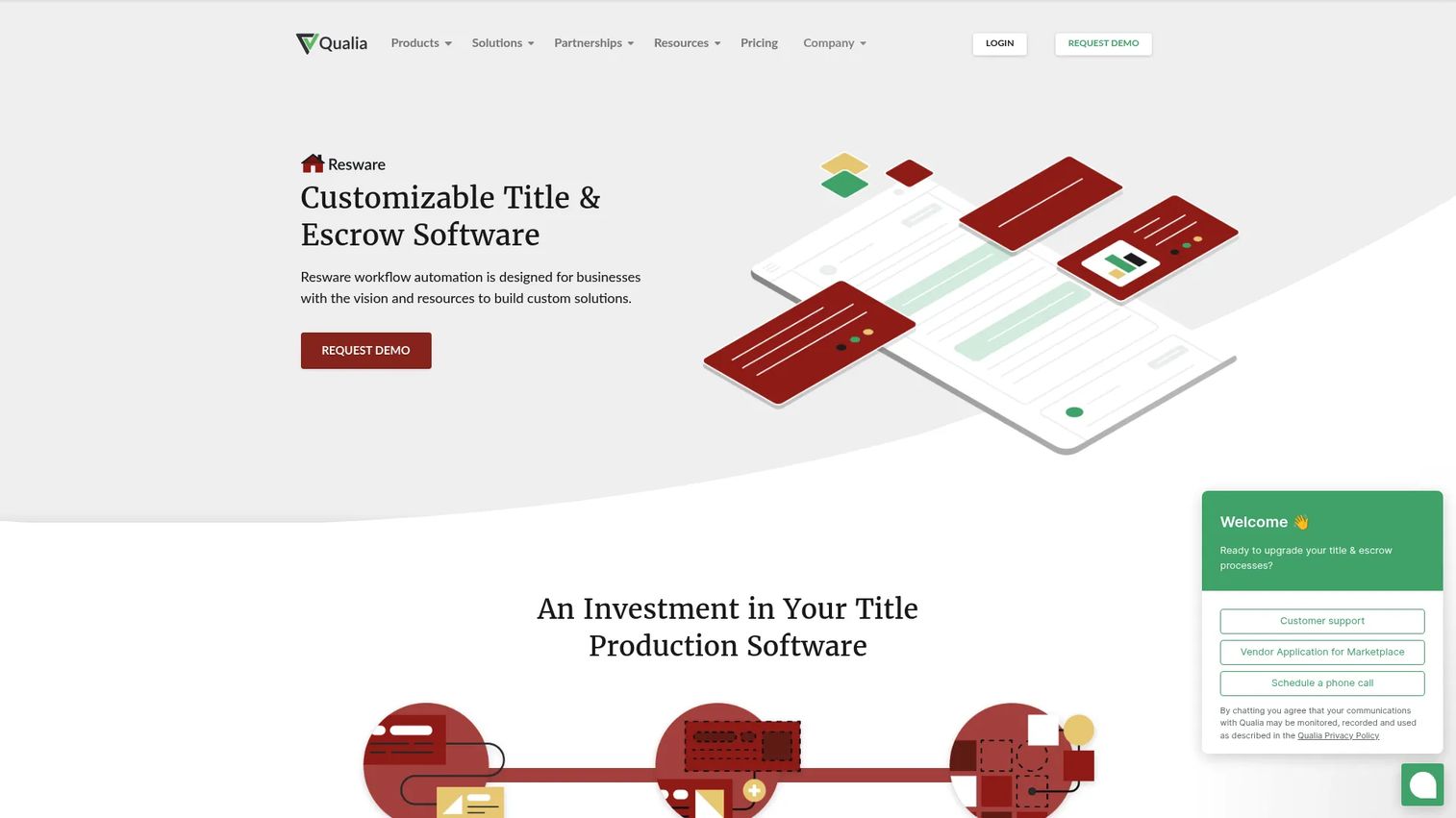 ResWare title and escrow workflow management screen