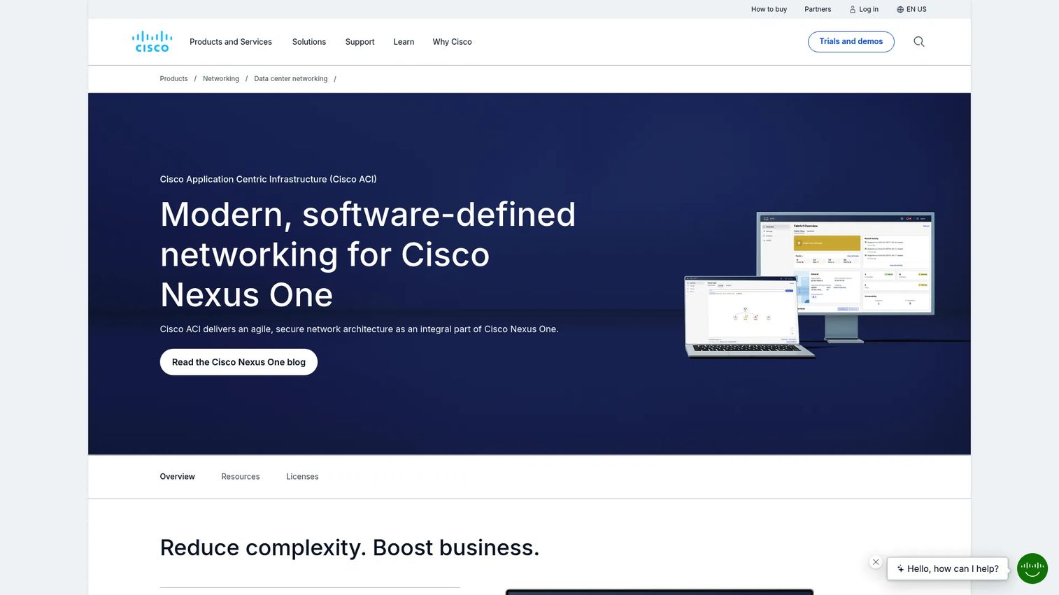 Cisco ACI interface for application-centric data center policy management