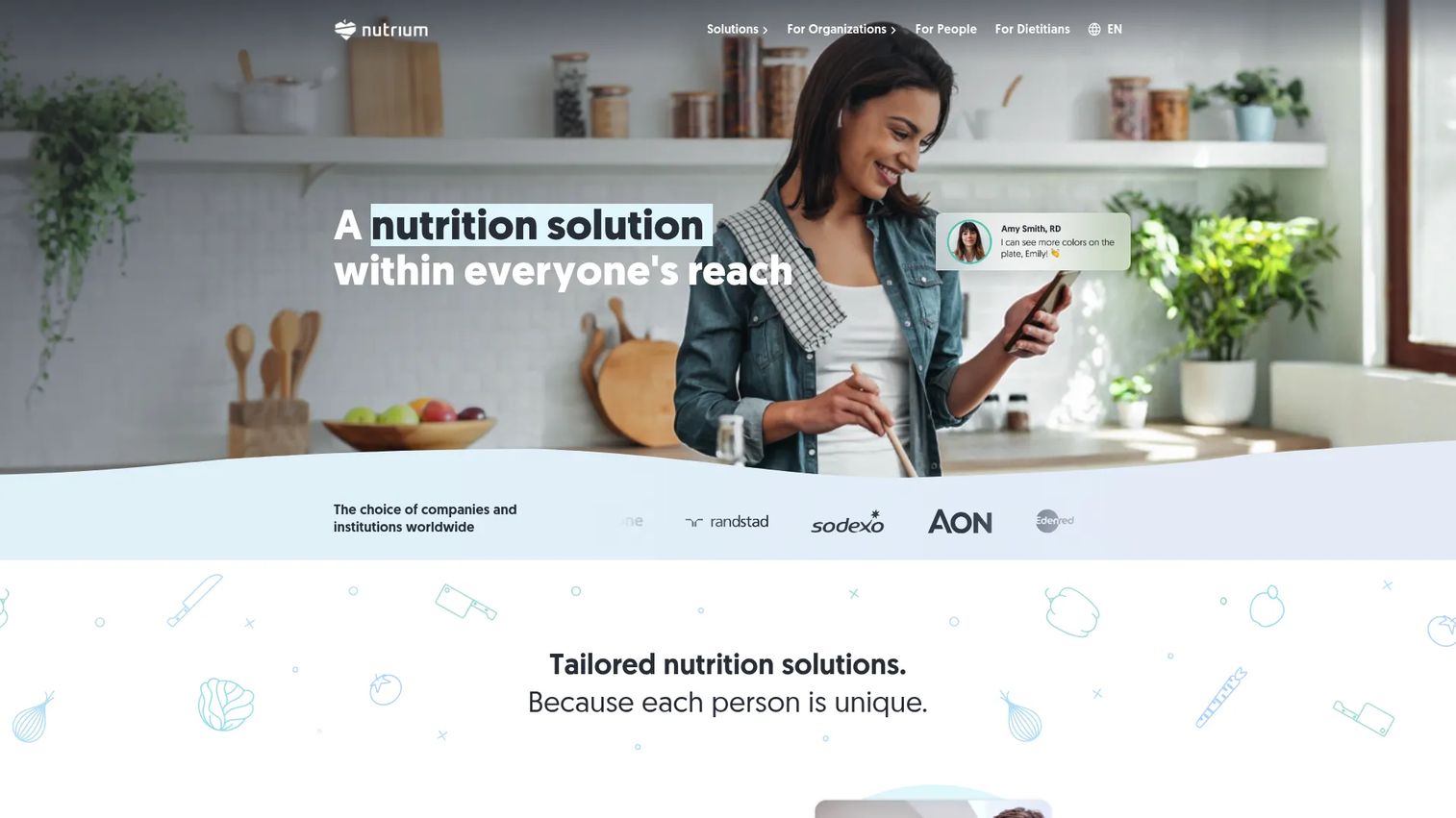 Nutrium nutritionist software for meal plans and client follow-up