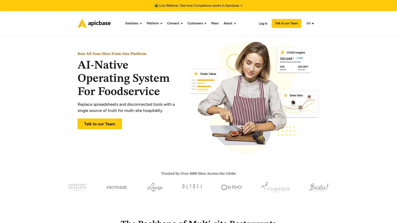 ApicBase homepage screenshot