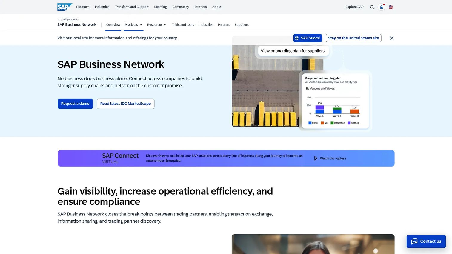 SAP Business Network homepage