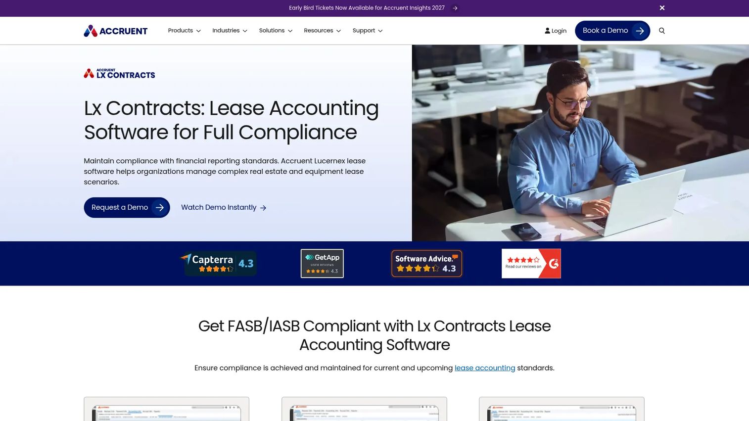 Lucernex homepage screenshot