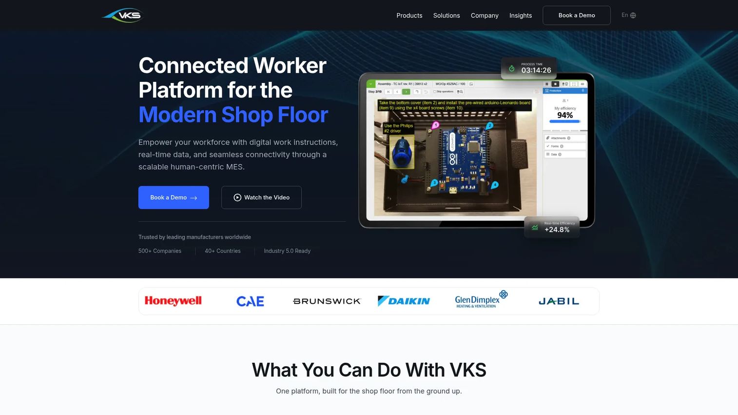 VKS work instruction software homepage