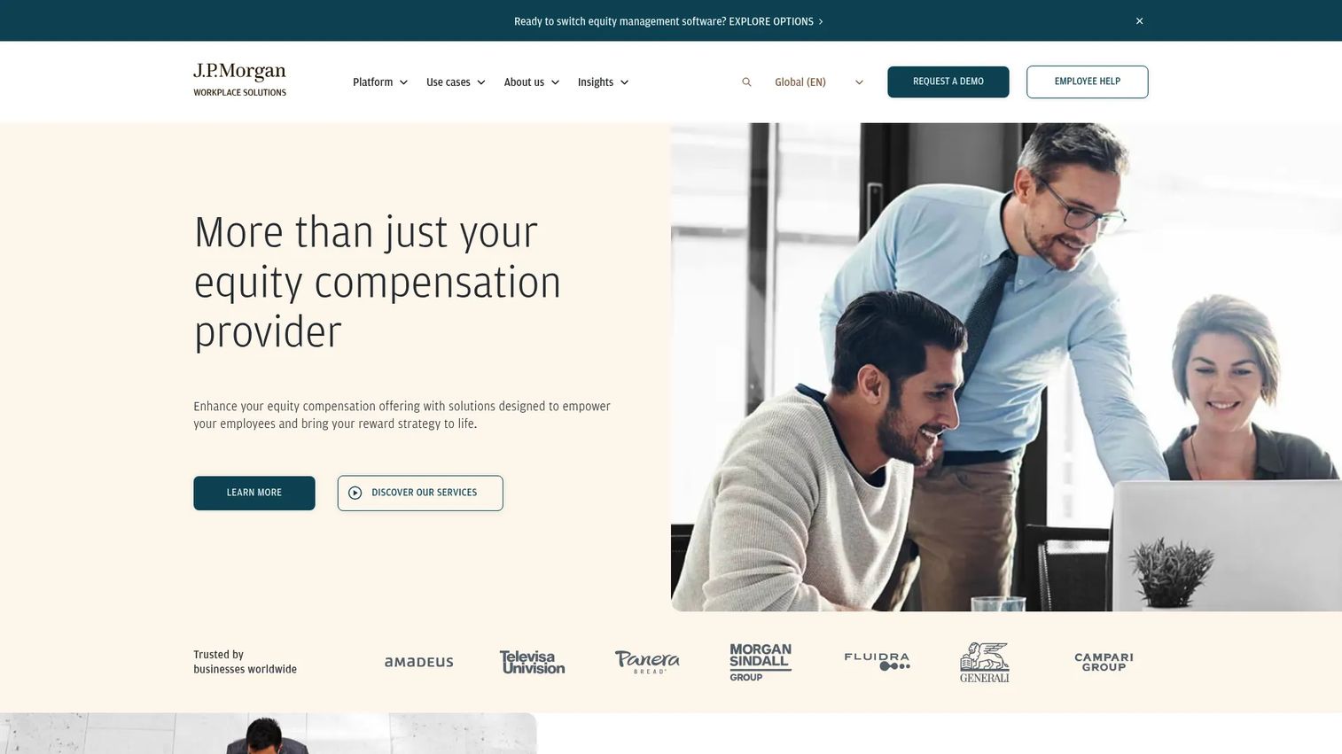 J.P. Morgan Workplace Solutions equity management software