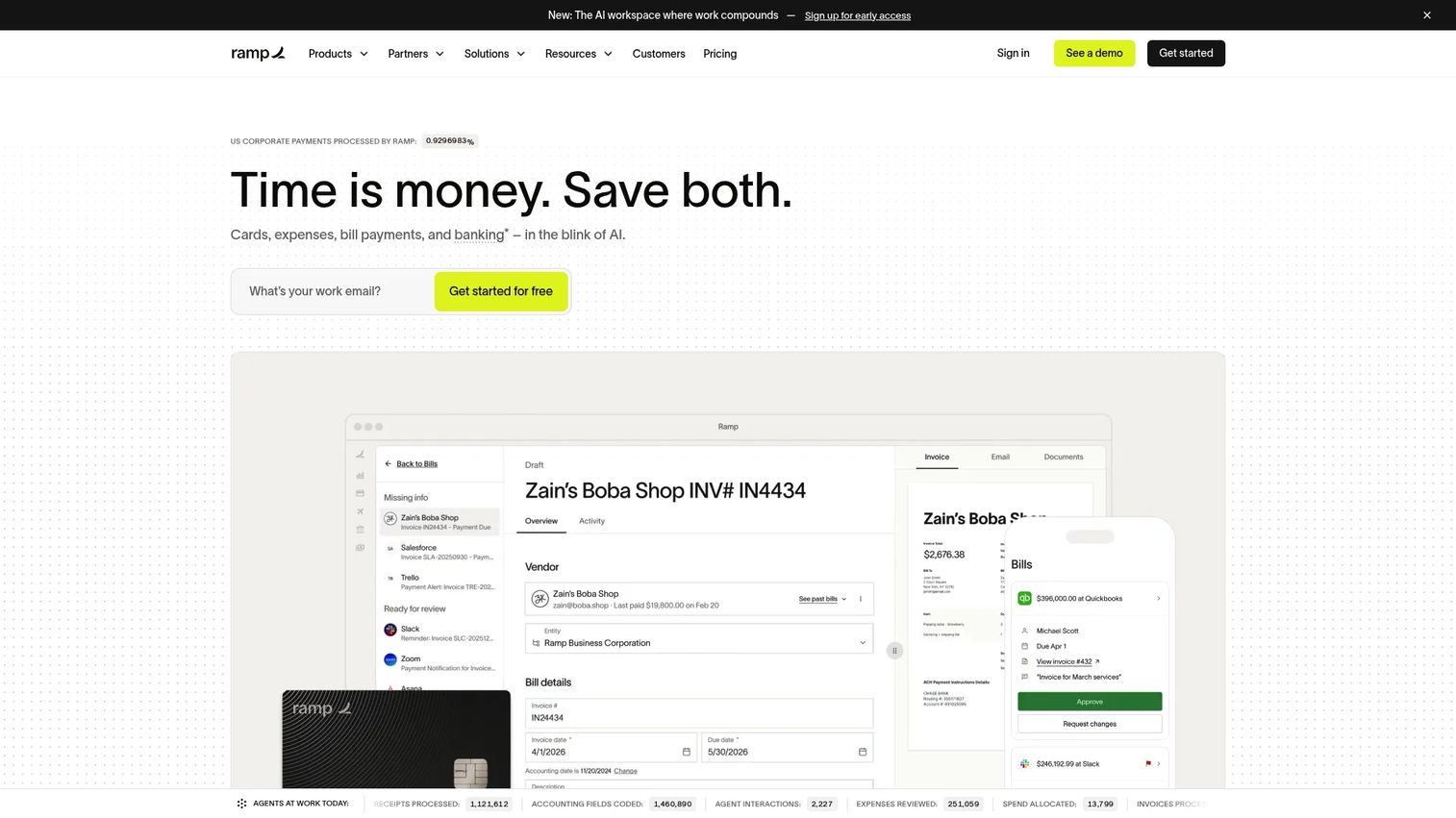 Ramp homepage screenshot