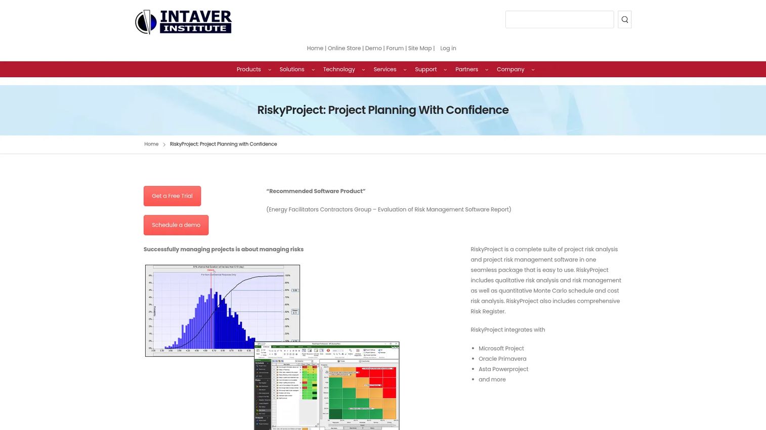 RiskyProject homepage screenshot