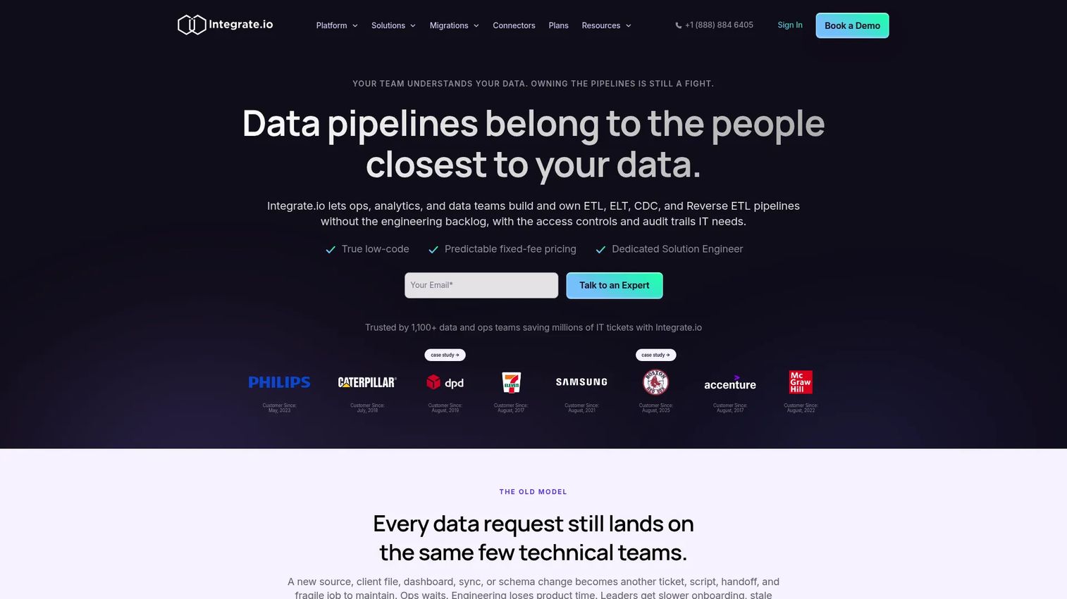 Integrate.io e-commerce data integration software dashboard