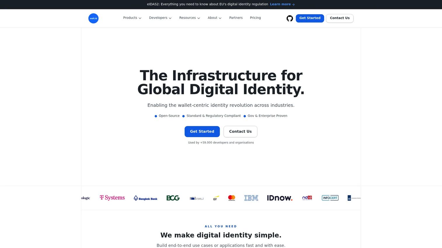 walt.id developer platform for OpenID4VC and verifiable credentials