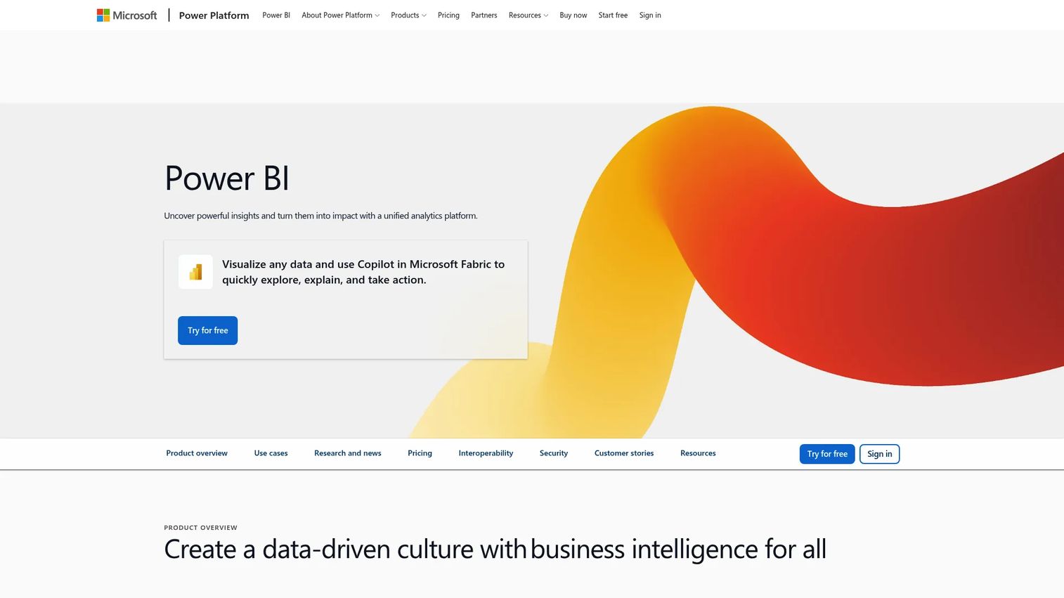 Microsoft Power BI report embedded in a business application