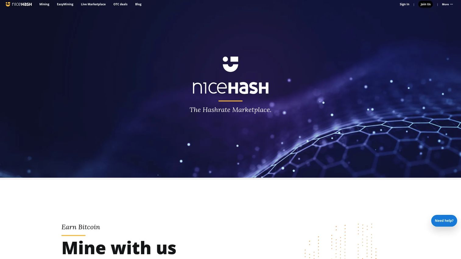 NiceHash crypto mining software dashboard