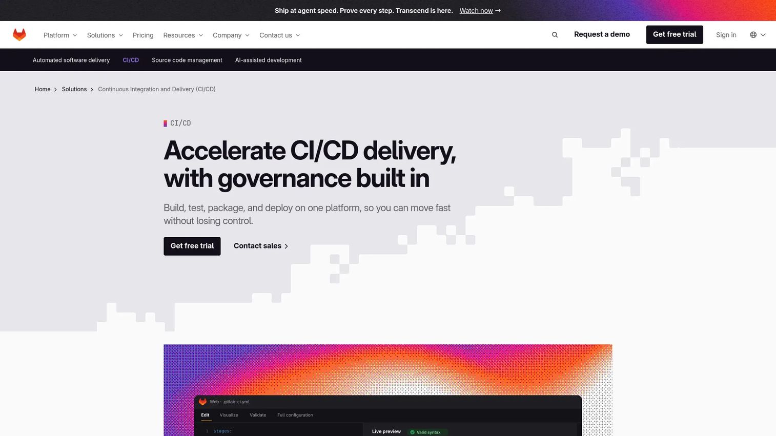 GitLab CI/CD pipeline view