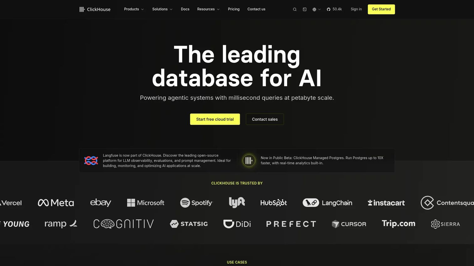 ClickHouse real time analytics database logo