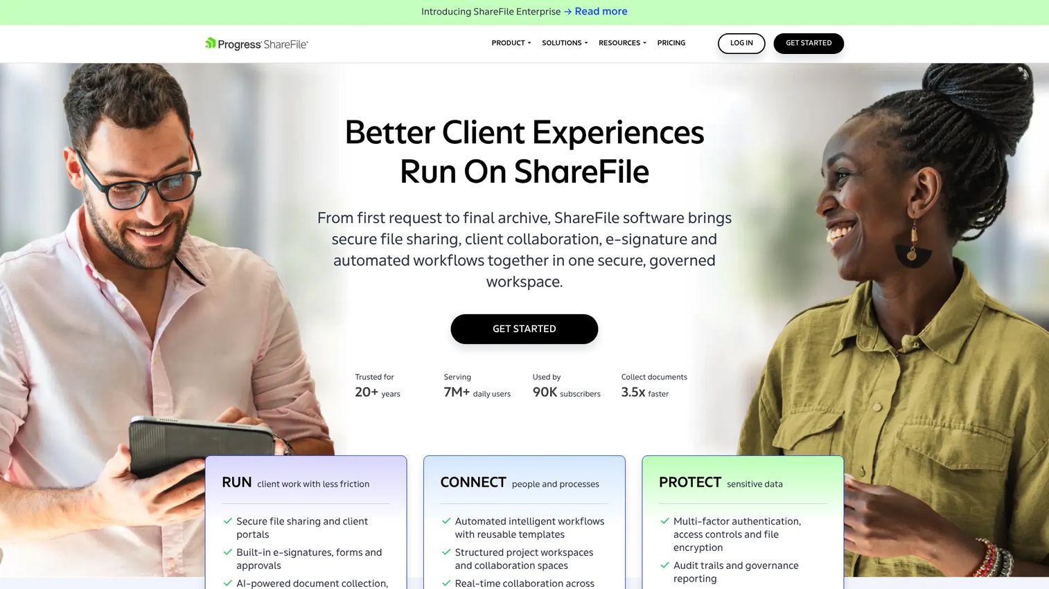 ShareFile secure legal document sharing interface