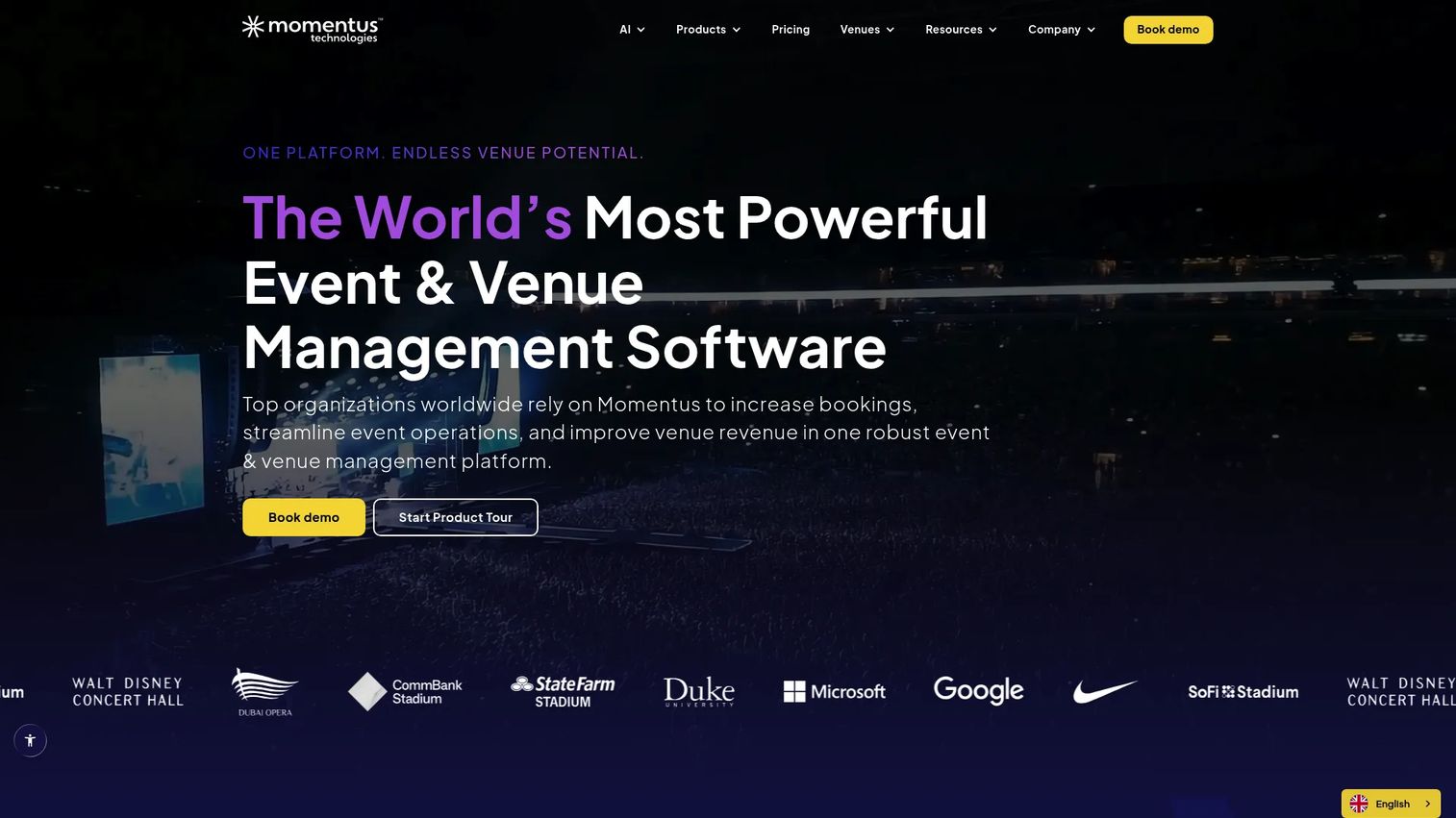 Momentus Technologies venue management software