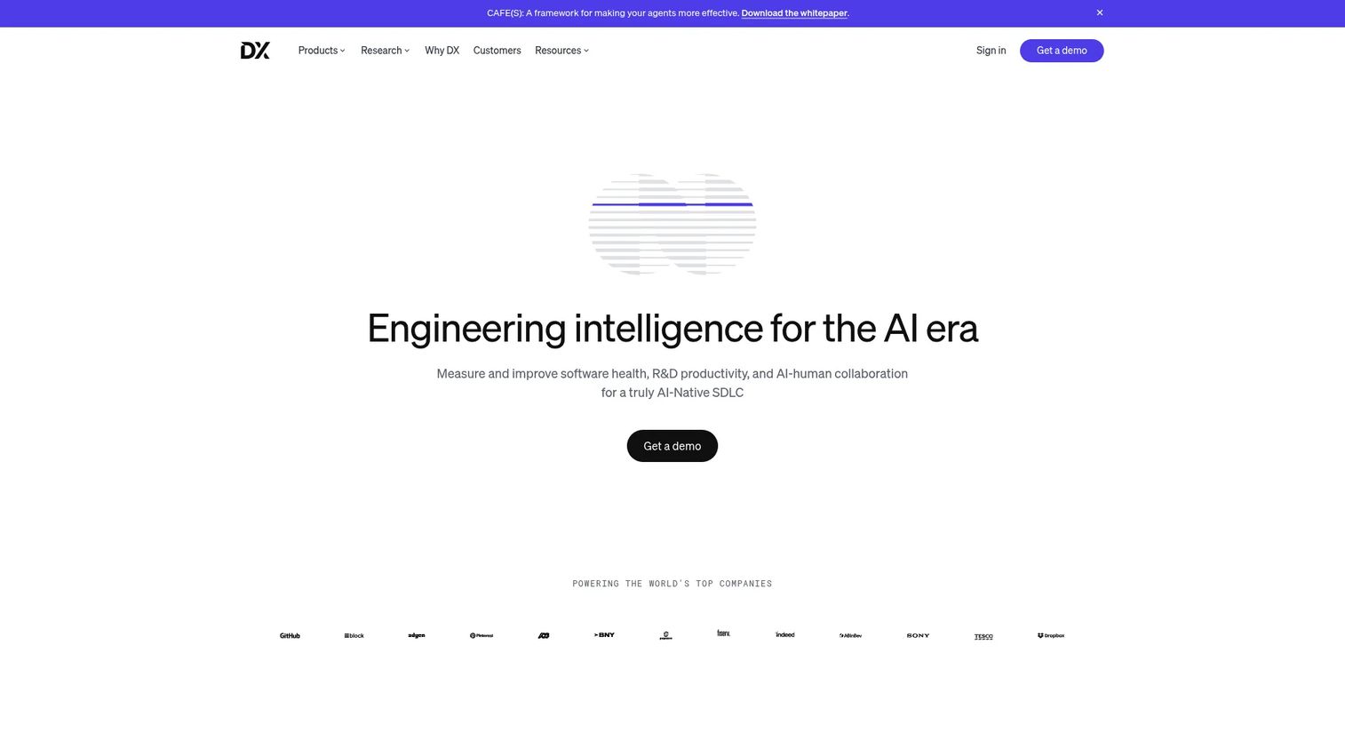 DX developer intelligence platform dashboard combining developer experience surveys and operational metrics