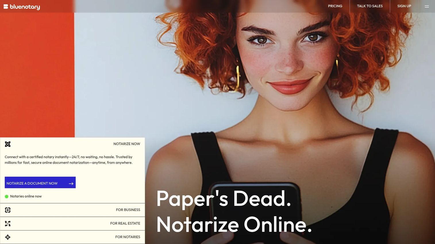 BlueNotary remote online notarization software