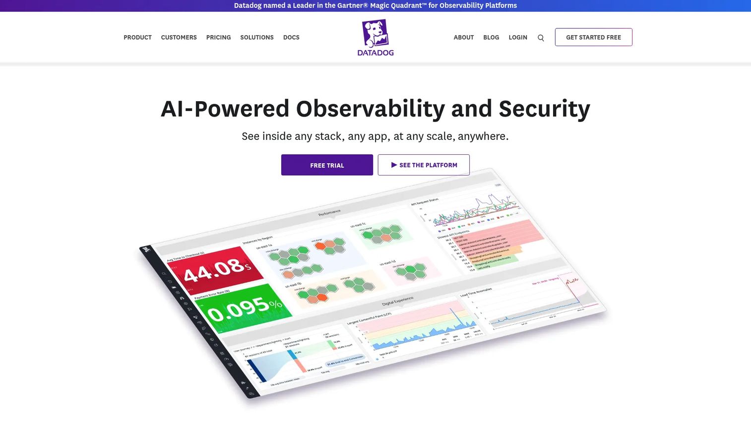 Datadog mobile RUM dashboard with crash reporting and user session details
