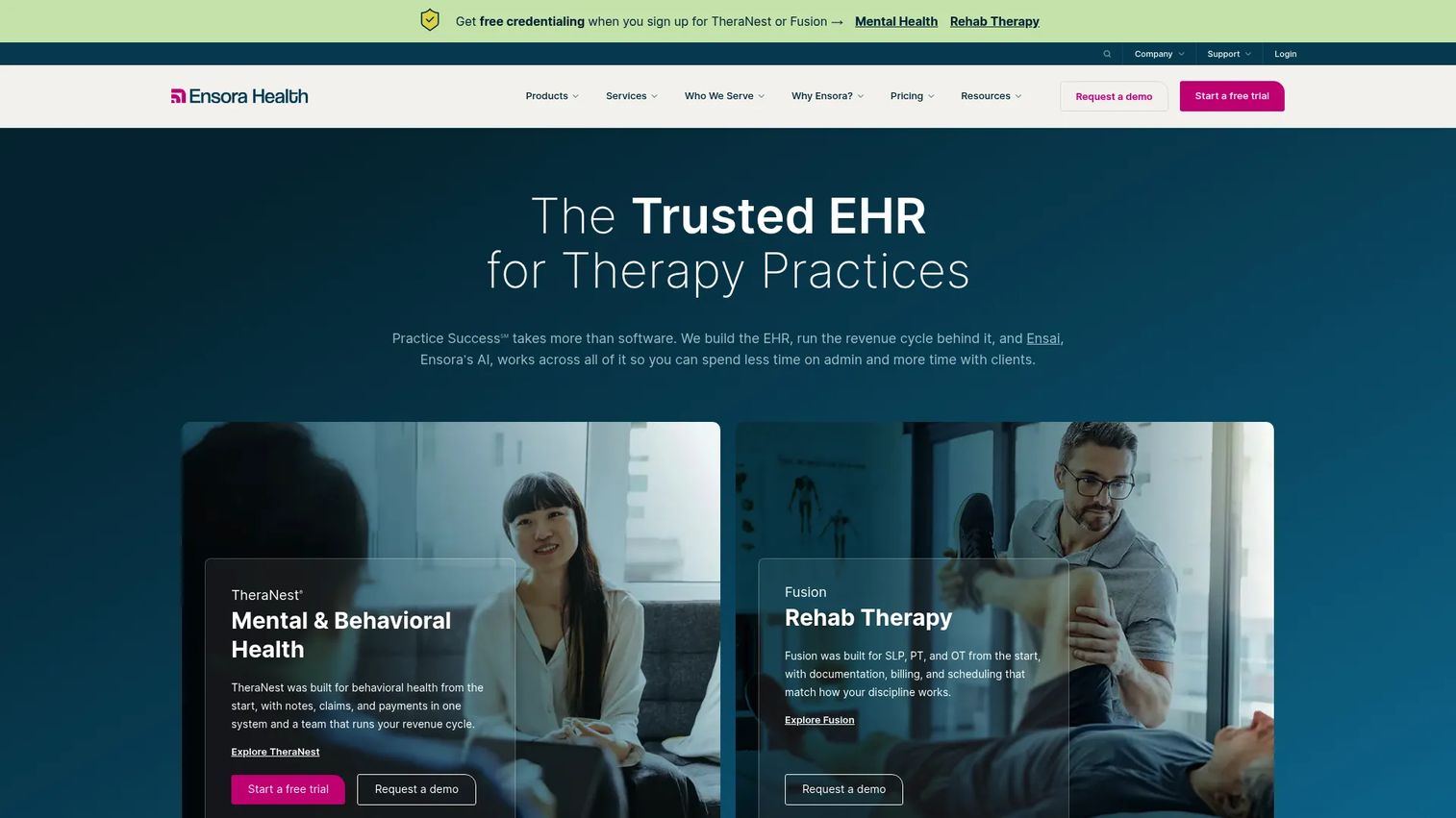 Catalyst by Therapy Brands homepage screenshot