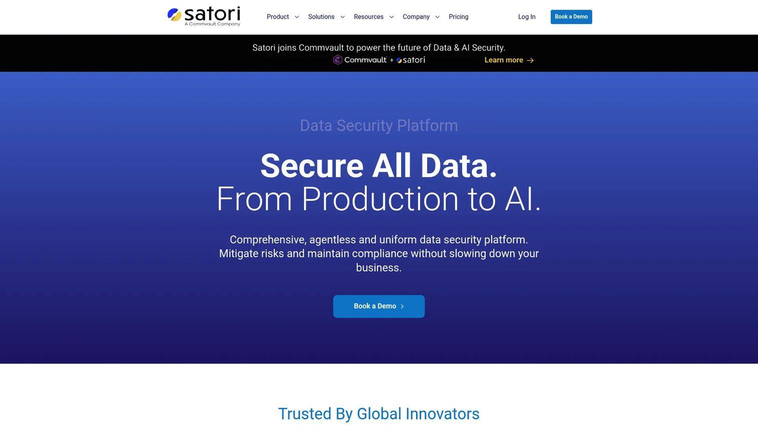 Satori Data Security Platform data access governance interface