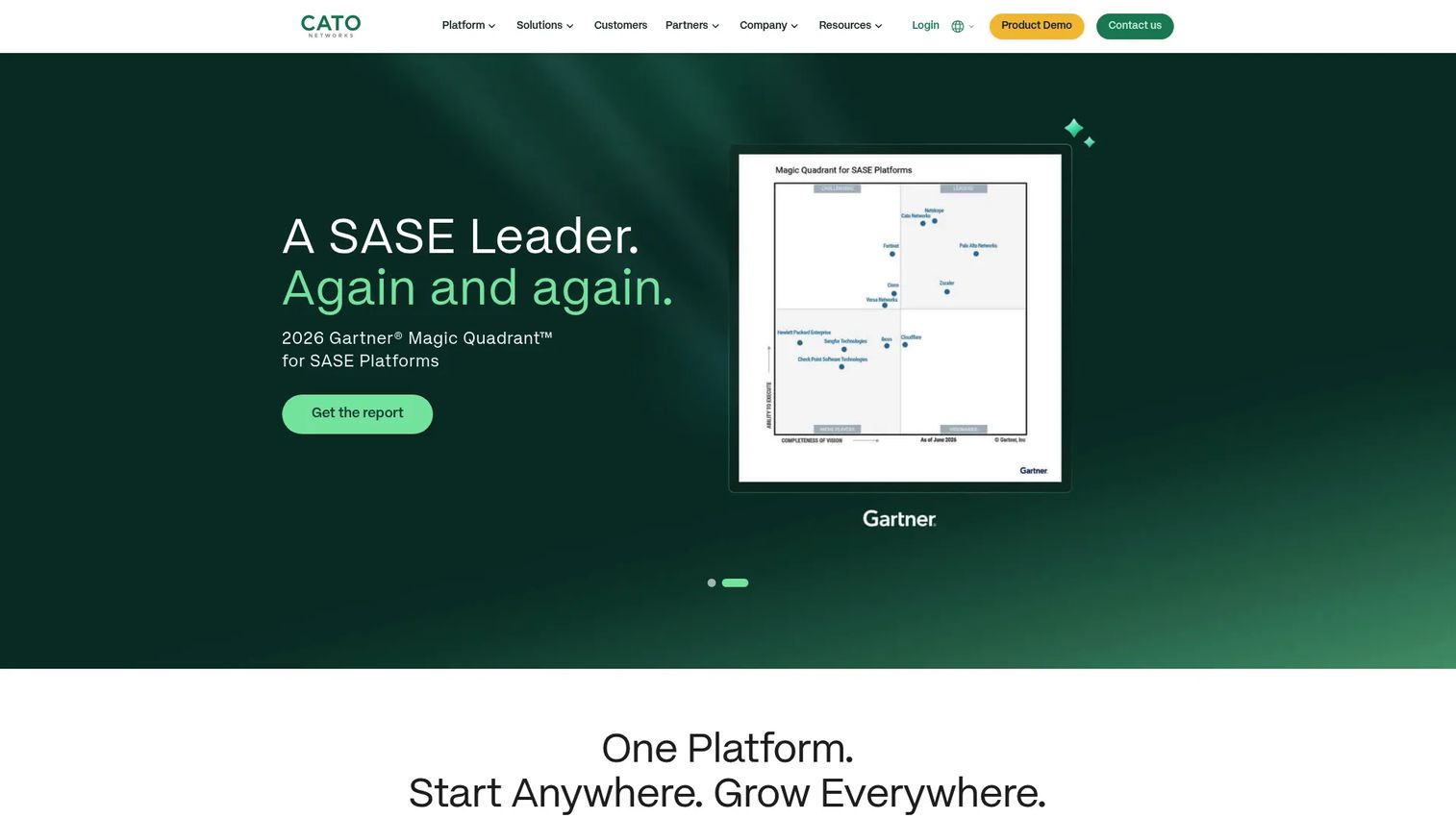 Cato SASE Cloud platform for global networking and cloud-delivered security.