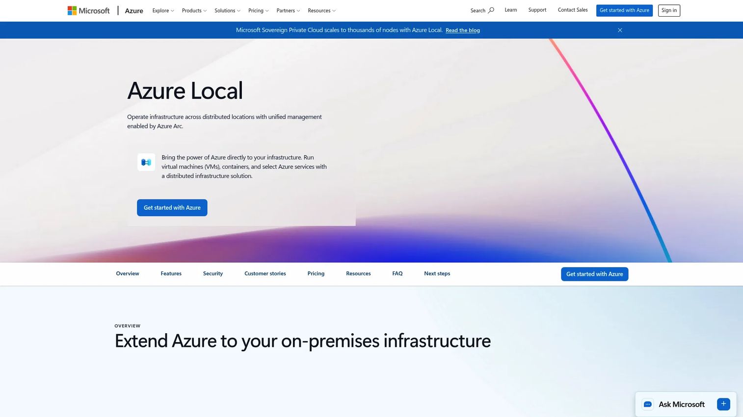 Microsoft Azure Stack HCI cluster management in Azure.