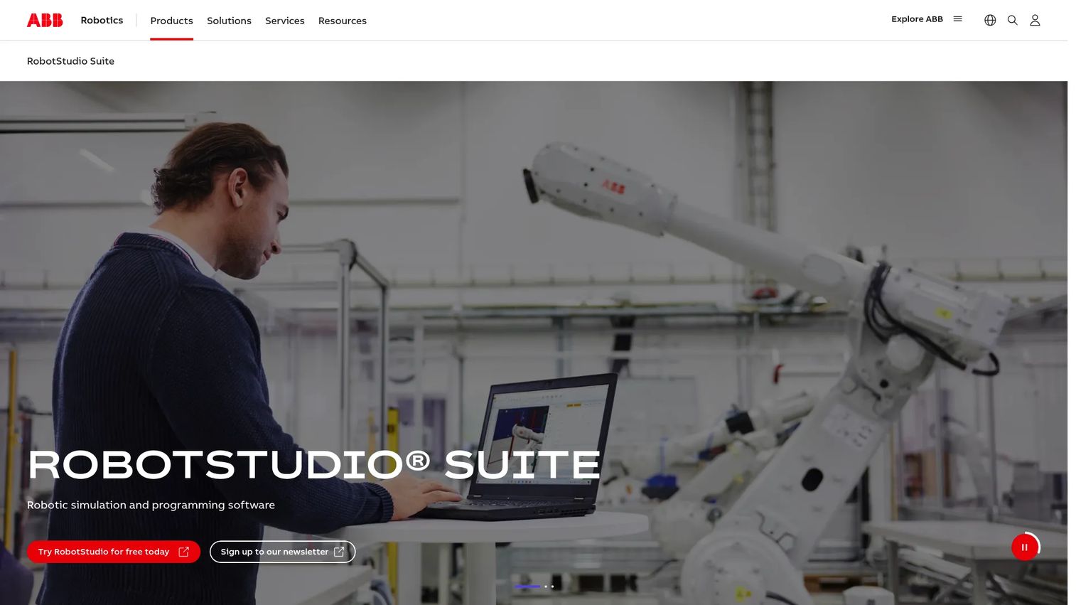 RobotStudio virtual workcell for ABB robot programming