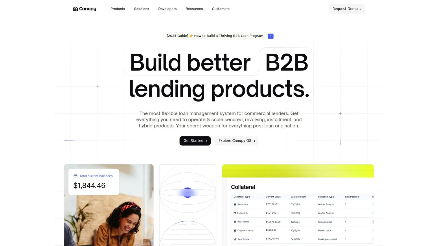 Canopy loan servicing software platform