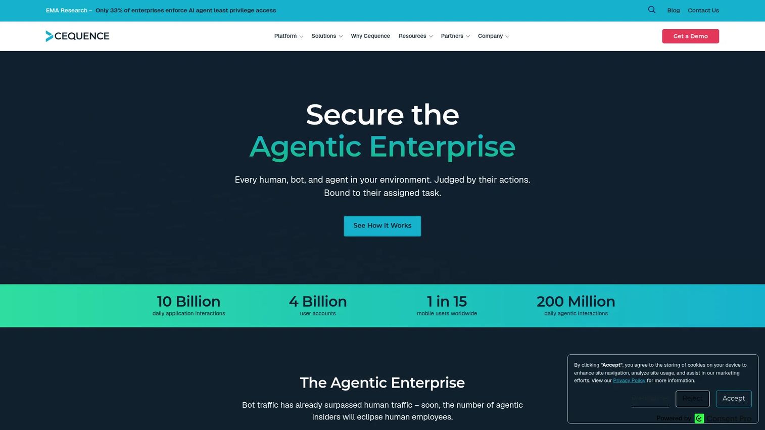 Cequence Application and API Protection dashboard for API abuse and bot defense