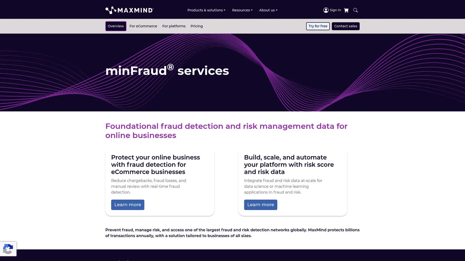 MaxMind minFraud fraud prevention software logo