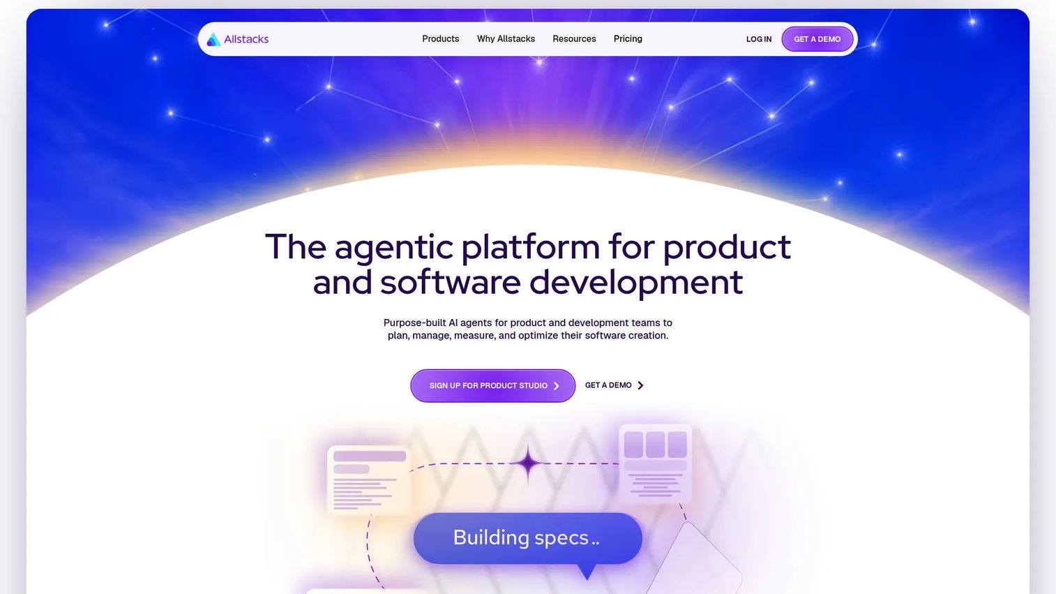 Allstacks delivery forecasting platform showing initiative health, risk signals, and roadmap confidence