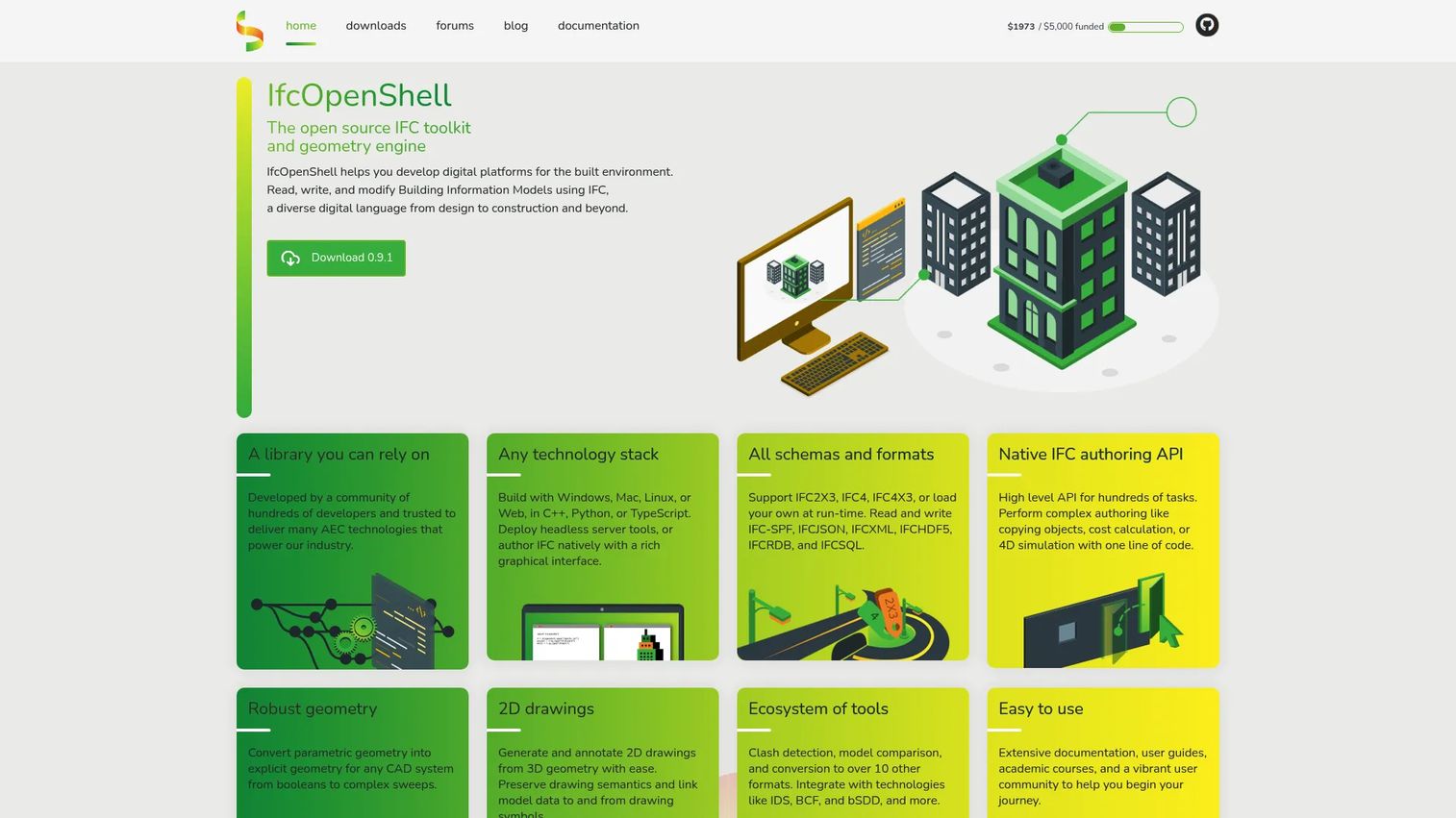 IfcOpenShell open-source BIM data exchange toolkit