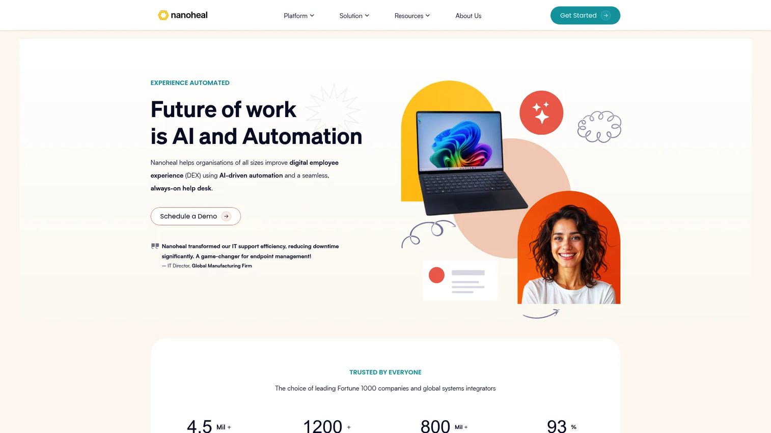 Nanoheal autonomous endpoint remediation dashboard