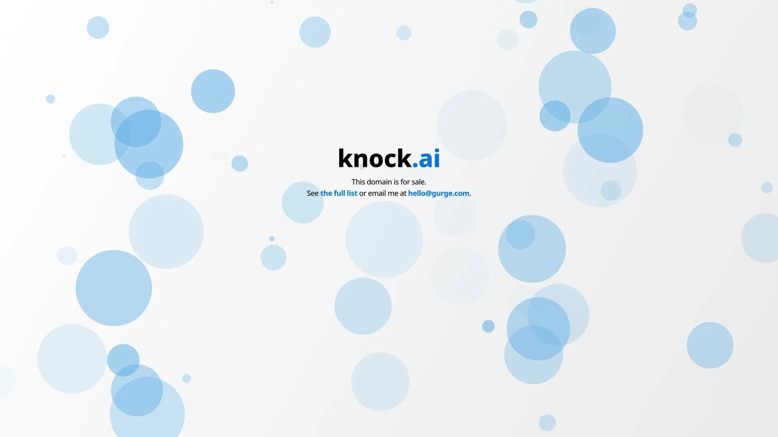 Knock AI homepage screenshot