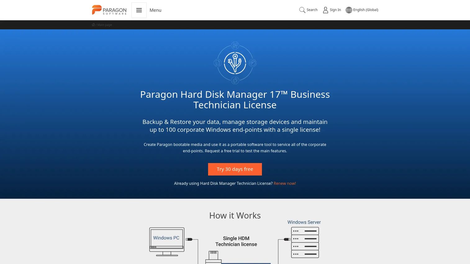 Paragon Software disk management and file system utility