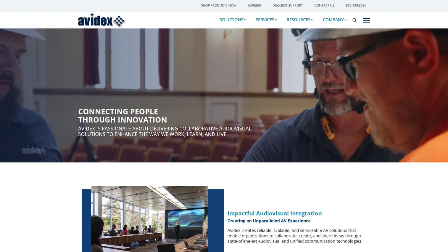 Avidex TigrPX homepage screenshot