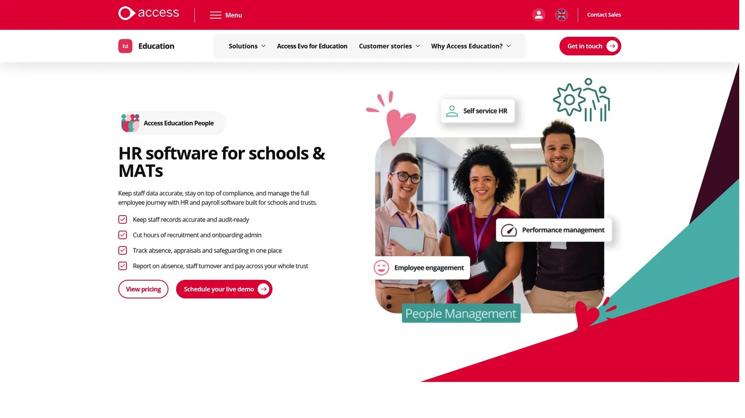 Access Education People workforce management software for schools and academy trusts